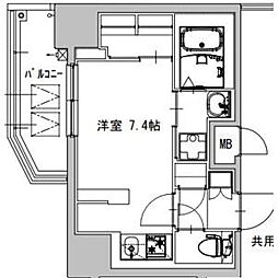 S-RESIDENCE庄内通駅前curere(クラーレ) ワンルームの間取図画像