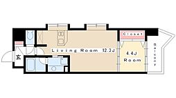 シャトー&ホテル名駅南1st 1LDKの間取図画像