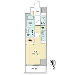 ラドゥセール今池 1Kの間取図画像