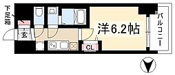 プレサンス栄フロント 1Kの間取図画像