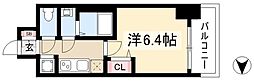 プレサンス新栄アーバンフロー 1Kの間取図画像