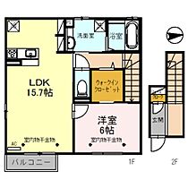 D-room Luna 201 ｜ 富山県高岡市上関町（賃貸アパート1LDK・2階・60.33㎡） その2