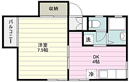 サンハイツ 1Kの間取図画像