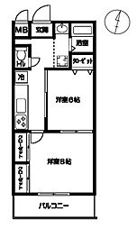 アグリふじみ野 2Kの間取図画像