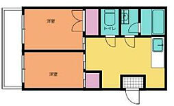 バッチモンドゥヒロ 2DKの間取図画像