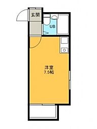 キャメルパレスS 1Kの間取図画像