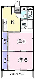 ハピネスふじみ野 2Kの間取図画像