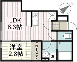 グレイスユー 1LDKの間取図画像