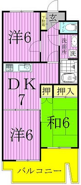 スカイハイツYOSHIMI ｜東京都足立区東保木間２丁目(賃貸マンション3DK・7階・53.48㎡)の写真 その2