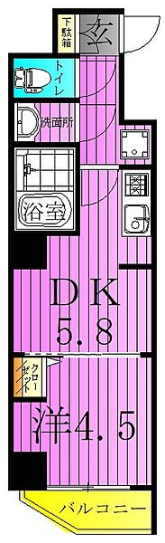 東京都足立区西新井２丁目(賃貸マンション1DK・3階・27.15㎡)の写真 その2
