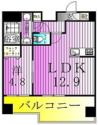 アルファコート綾瀬3 9階1LDKの間取り
