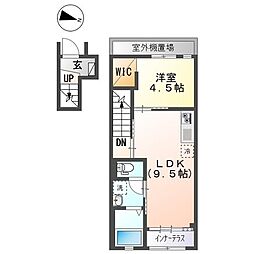 仮)神明2丁目アパート 1LDKの間取図画像