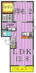グリーンハイツ 1LDKの間取図画像