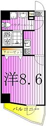 プレール・ドゥーク西新井II 1Kの間取図画像