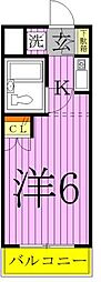 ウインベルソロ北綾瀬No.10 1Kの間取図画像