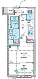 GENOVIA竹ノ塚 1DKの間取図画像