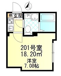 クレール堀切 ワンルームの間取図画像