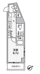 ラヴィエント南千住5 1Kの間取図画像