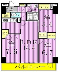 RoyalKJ 3LDKの間取図画像