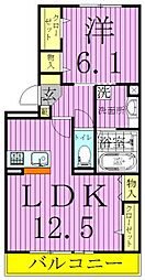 サンモール 1LDKの間取図画像