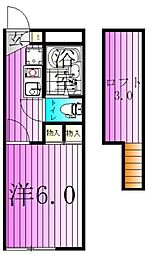 HMN 1Kの間取図画像
