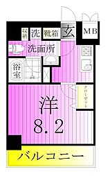 アーバンパーク綾瀬 1Kの間取図画像