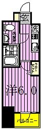 プレール・ドゥーク東京EAST 1Kの間取図画像