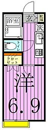 カスカーダ. 1Kの間取図画像