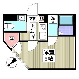 SAIE金町 1Kの間取図画像
