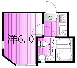 フローレジデンス北千住 1Kの間取図画像