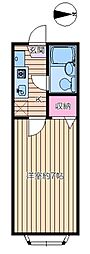 シャンブルアヤセH棟 1Kの間取図画像