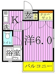 グランシャリオ48 1Kの間取図画像