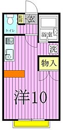パークプログレス竹の塚A ワンルームの間取図画像