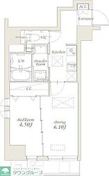 グランカーサ錦糸町 3階1DKの間取り