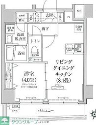 アイルプレミアム亀戸ノース 3階1LDKの間取り