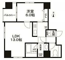 エスペランサK錦糸町 15階1LDKの間取り