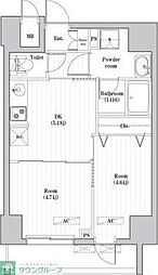 CREATIF押上 5階2DKの間取り