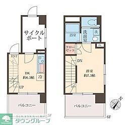 スフィア日本橋富沢町 1DKの間取図画像