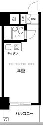 ブリリアンス日本橋浜町公園 ワンルームの間取図画像