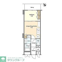 Nifit日本橋横山町 1LDKの間取図画像