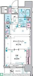 ジェノヴィア東神田グリーンヴェール 1DKの間取図画像