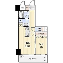 プロスペクト恩賜公園 1DKの間取図画像