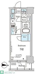 パークアクシス押上サウス 1Kの間取図画像