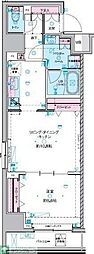 ジェノヴィア東神田グリーンヴェール 1LDKの間取図画像