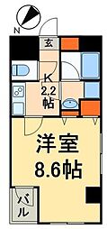 ラグジュアリーアパートメント東日本橋 1Kの間取図画像