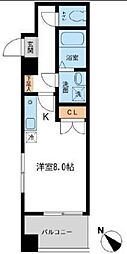 フィオーレ月島 ワンルームの間取図画像