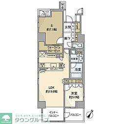 ウィルローズ月島テラス 1SLDKの間取図画像
