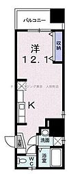 メゾン・日本橋浜町 ワンルームの間取図画像