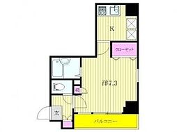 アフェクシオン日本橋人形町 1Kの間取図画像