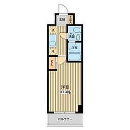 プロスペクト門前仲町 1Kの間取図画像